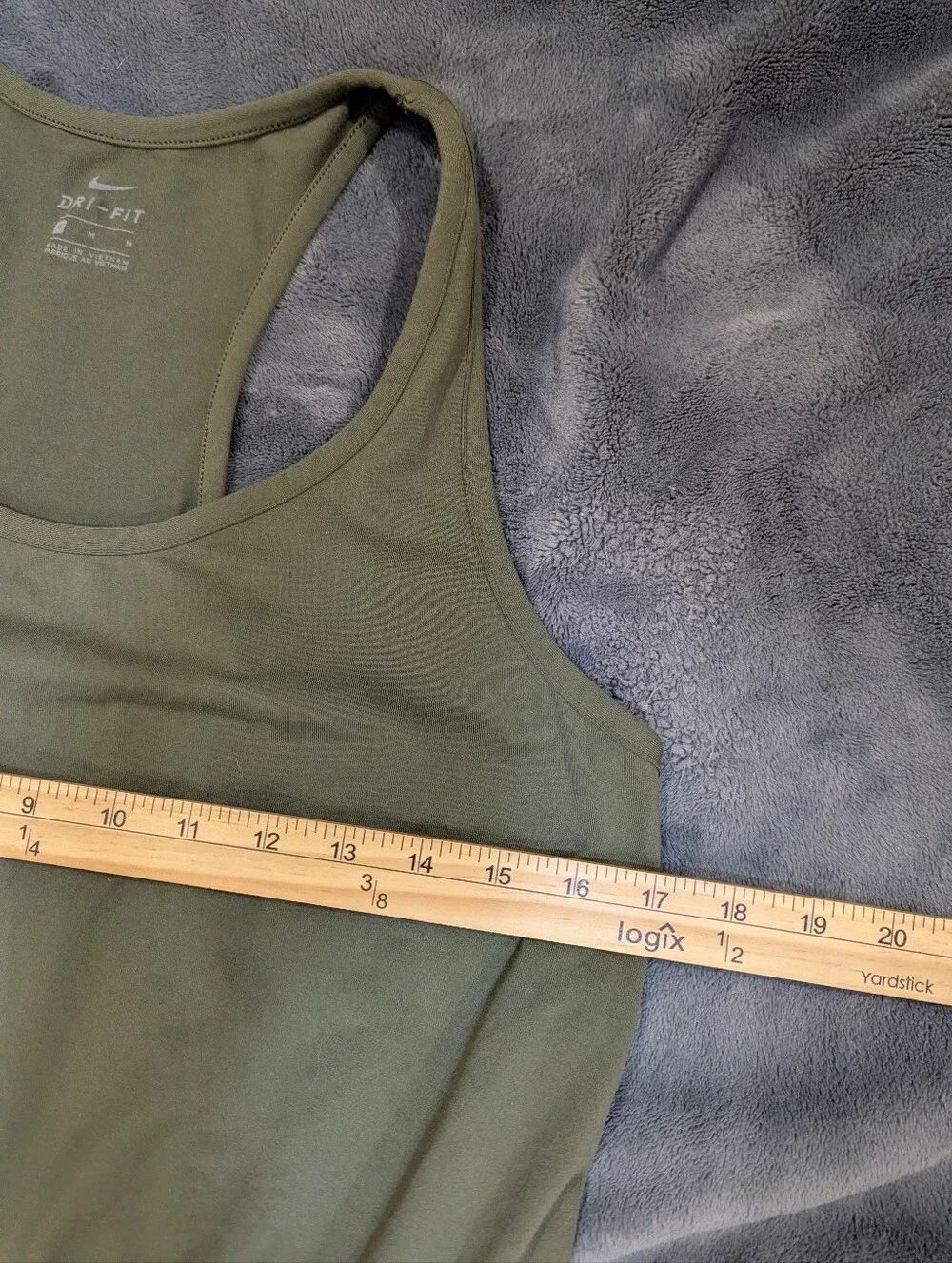 Nike Yoga Dri-FIT Racerback Jumpsuit Green Tank Women's Size Medium With Pockets